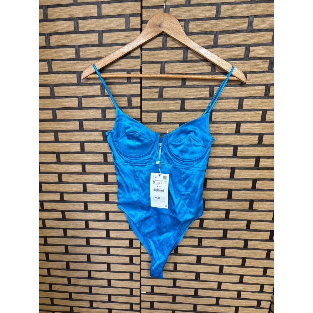 Zara Blue Bodysuit Size‎ Small
